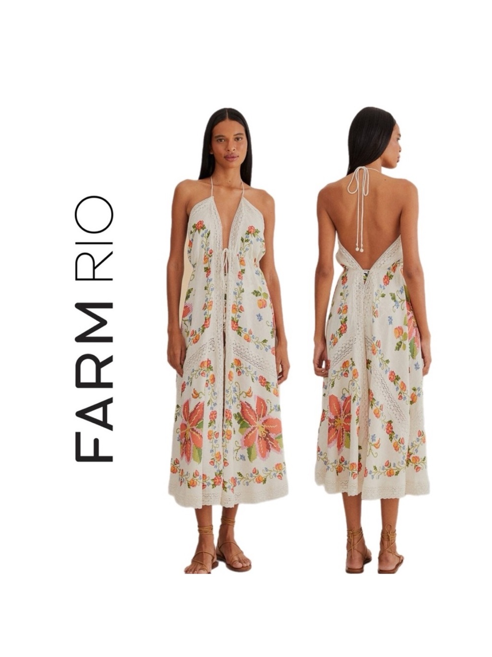FARM Rio Banana Vitamin Lace Cover Up L